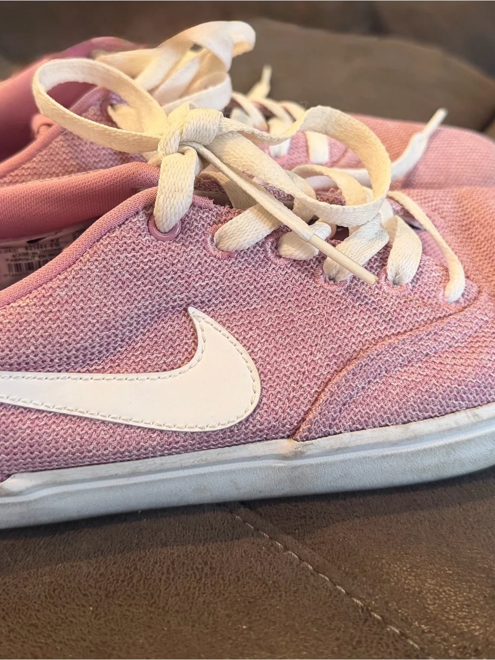 Nike SB Women's Pink Skate Sneakers with White Swoosh